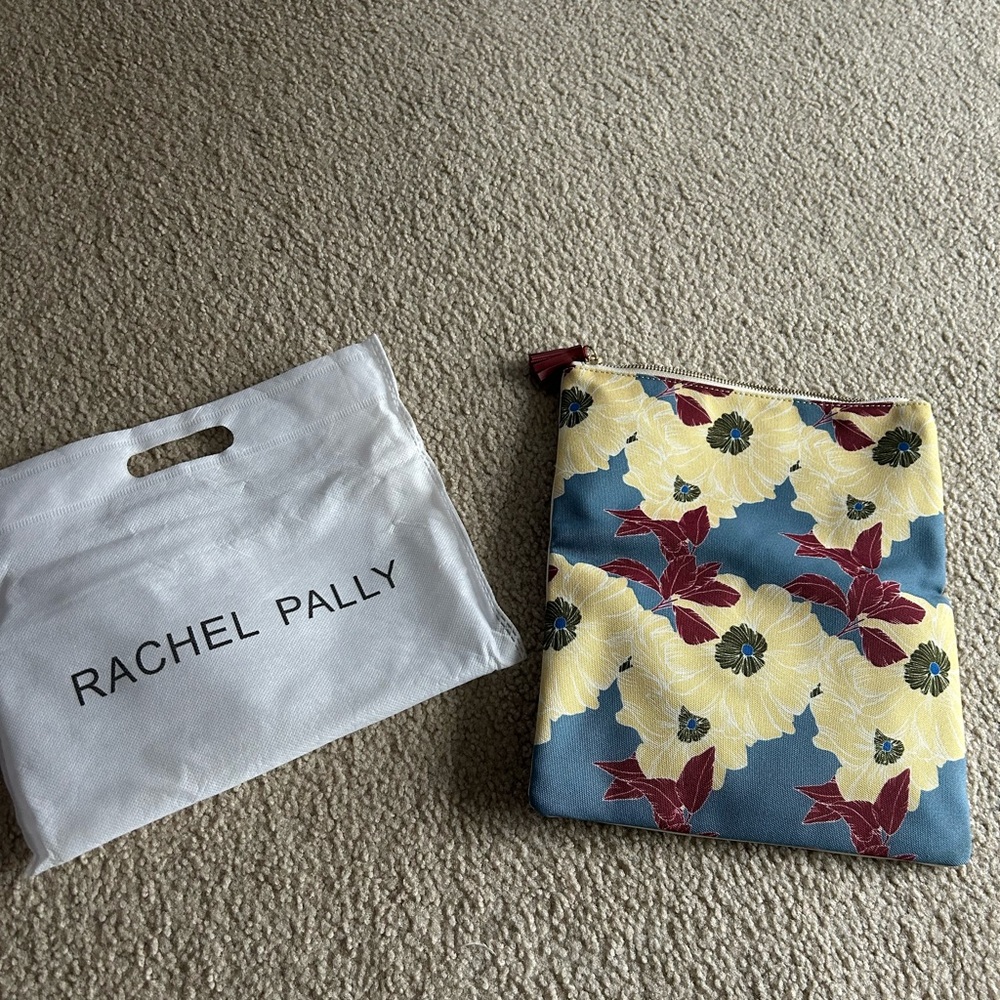 Rachel Pally Blue and Yellow Floral Pouch